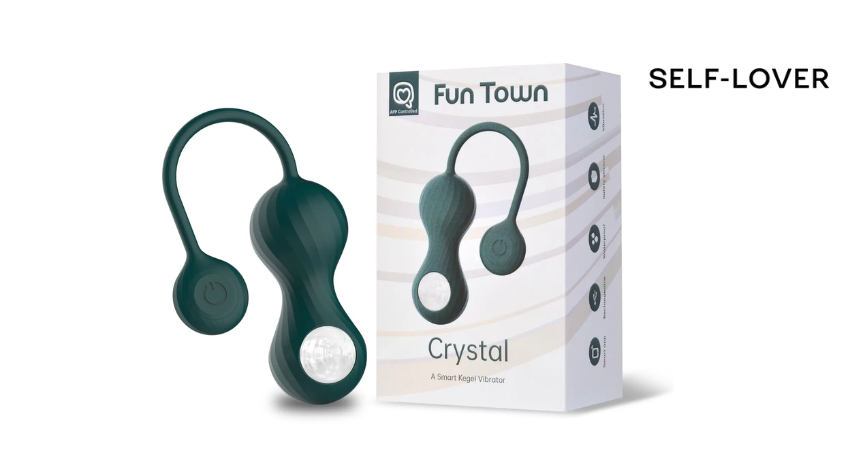 Вагинальные смарт-шарики с вибрацией Fun Town Crystal
