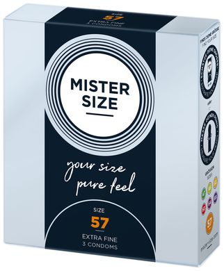 Презервативы Mister Size - pure feel - 57 (3 condoms), толщина 0,05 мм