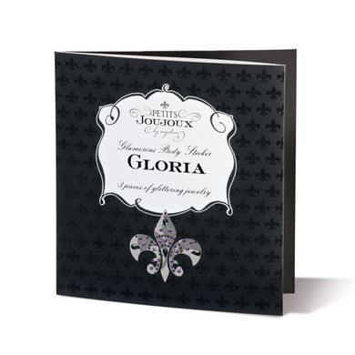 Пестіс з кристалів Petits Joujoux Gloria set of 3 - Black, прикраса на груди та вульву