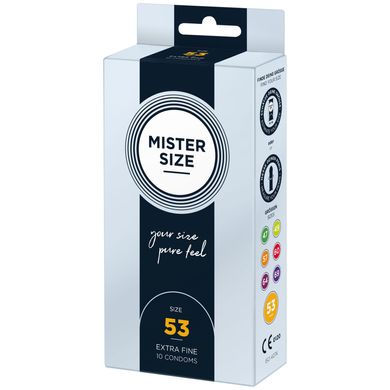 Презервативы Mister Size - pure feel - 53 (10 condoms), толщина 0,05 мм