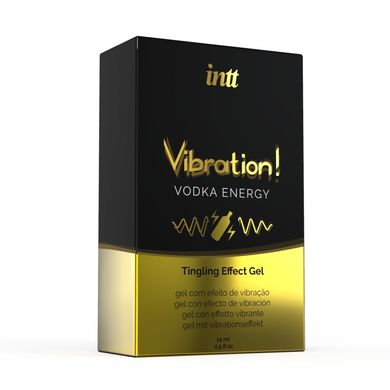 Рідкий вібратор Intt Vibration Vodka (15 мл) EXTRA GREEN, дуже смачний, діє до 30 хвилин