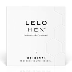 Презервативы LELO HEX Condoms Original 3 Pack, тонкие и суперпрочные