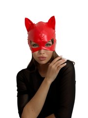 Лакированная маска "Кошка" D&A красная