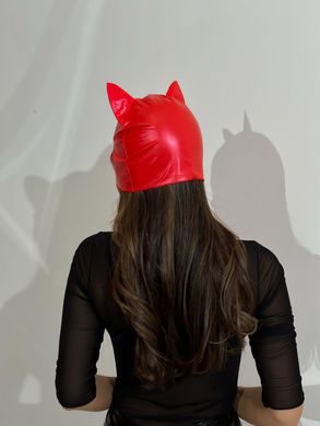 Лакована маска "Кішка" D&A червона