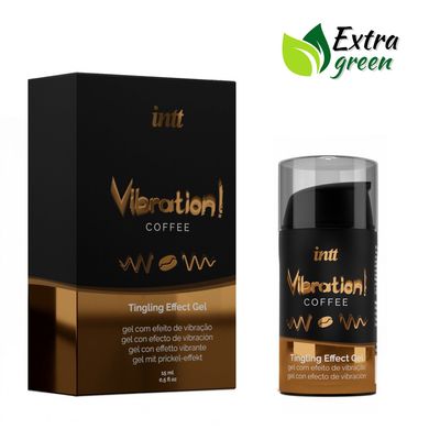 Жидкий вибратор Intt Vibration Coffee (15 мл) EXTRA GREEN, очень вкусный, действует до 30 минут