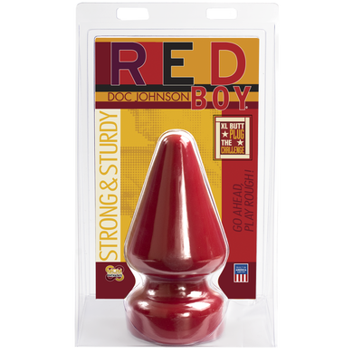 Анальная пробка Doc Johnson Red Boy - XL Butt Plug The Challenge, диаметр 12 см, Красный