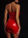 Сукня лакована червона "Спокусниця Марго" XXXL, блискавка на всю довжину позаду