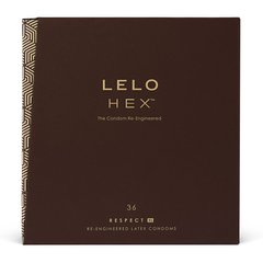 Презервативы LELO HEX Condoms Respect XL 36 Pack, тонкие и суперпрочные, увеличенный размер