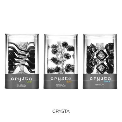 Мастурбатор Tenga Crysta Block, унікальний рельєф, стимулювальні щільні блоки, прозорий матеріал
