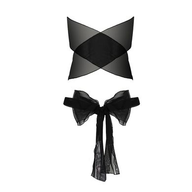 Комплект белья AMORE SET black - Passion: стринги и лиф в виде подарочной ленты с бантом