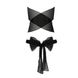 Комплект білизни AMORE SET black - Passion: стрінги і ліф у вигляді подарункової стрічки з бантом