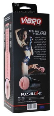 Мастурбатор з вібрацією Fleshlight Vibro Pink Lady Touch, три віброкулі, стимулювальний рельєф
