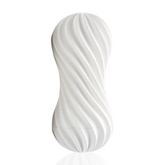 Мастурбатор Tenga Flex Silky White с изменяемой интенсивностью, можно скручивать, Белый