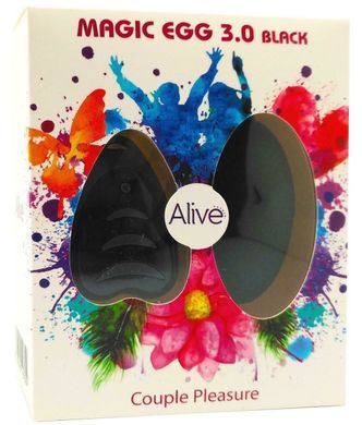 Виброяйцо Alive Magic Egg 3.0 Black с пультом ДУ, на батарейках