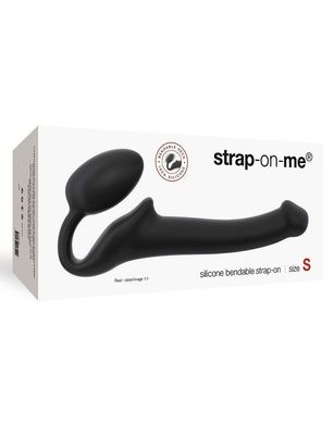 Безремінний страпон Strap-On-Me Black S, повністю регульований, діаметр 2,7 см