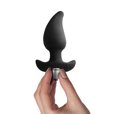 Анальний вібростимулятор Rocks Off Butt Quiver Black, стимуляція простати, макс. діаметр 4,3 см