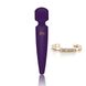 Вібромасажер Rianne S: Bella Mini Wand Purple, 10 режимів роботи, медичний силікон, подарункове пако
