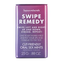 М'ятні цукерки Bijoux Indiscrets Swipe Remedy – clitherapy oral sex mints без цукру, термін 31.08.23