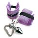 Наручники с металлической анальной пробкой Art of Sex Handcuffs with Metal Anal Plug size M Purple