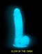 Фалоімітатор, що світиться у темряві, ADDICTION - LUKE - 7.5"- BLUE G.I.D. / W PB, 19 см, силікон