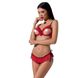 Комплект белья CHERRY SET OpenBra red L/XL - Passion Exclusive: открытый лиф, трусики-юбочка