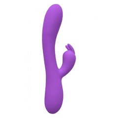Вібратор-кролик Wooomy Gili-Gili Vibrator with Heat Purple, відросток з вушками, підігрів до 40 °С