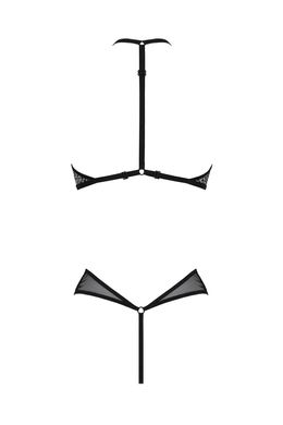 Сетчатое боди с кружевом на груди Passion SATARA BODY L/XL black