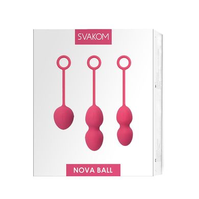 Набір вагінальних кульок зі зміщеним центром ваги Svakom Nova Plum Red