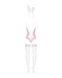 Еротичний костюм зайчика Obsessive Bunny suit 4 pcs costume pink S/M, рожевий, топ з підв’язками, тр