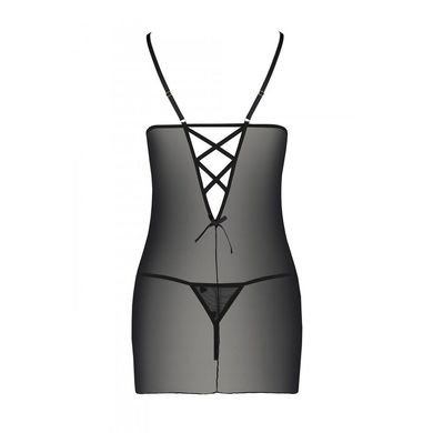 Сорочка с вырезами на груди + стринги LOVELIA CHEMISE black L/XL - Passion