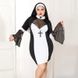 Эротический костюм монашки JSY «Грешница Лола» Plus Size Black, платье, крест, апостольник