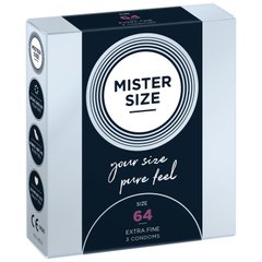 Презервативы Mister Size - pure feel - 64 (3 condoms), толщина 0,05 мм