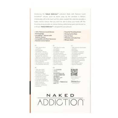 Фаллоимитатор с пульсацией Naked Addiction 6.5" Thrusting Dong With Remote