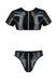 Комплект мужского белья под латекс Passion 057 Set Peter S/M Black, кроп-топ, стринги