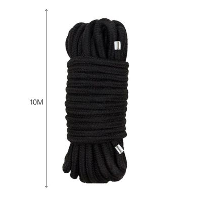 Мотузка для BDSM MAI Bondage Rope Black, довжина 10 м, діаметр 6,5 мм, поліестер