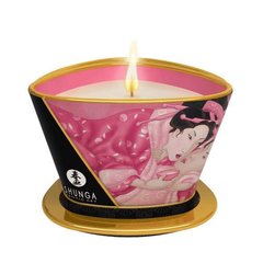 Масажна свічка Shunga Massage Candle – Rose Petals (170 мл) з афродизіаками
