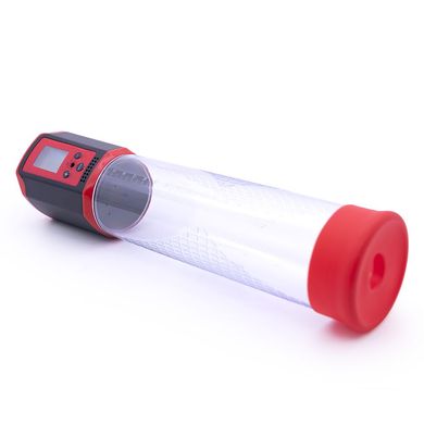 Автоматическая вакуумная помпа Men Powerup Passion Pump Red, LED-табло, перезаряжаемая, 8 режимов