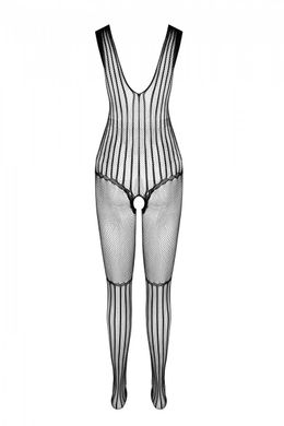 Сітчастий тілесний бодістокінг з малюнком боді та гетр Casmir CA006