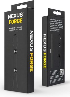 Ерекційне кільце Nexus FORGE Double Adjustable Lasso - Black