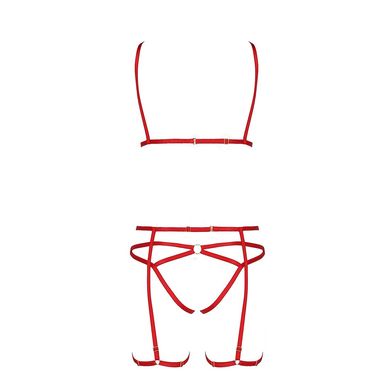 MAGALI SET WITH OPEN BRA red L/XL - Passion Exclusive