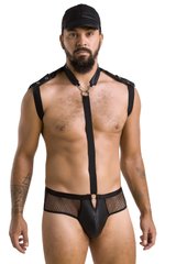 Комплект эротического мужского белья Passion 038 Set John L/XL Black, боди, кепка