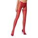 Эротические колготки-бодистокинг Passion S012 red, имитация чулок, пояса и ажурных трусиков