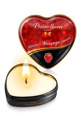 Масажна свічка серце Plaisirs Secrets Strawberry (35 мл)