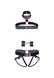 Комплект атласных ремней для бондажа Leg Avenue Satin elastic harness Set, One size, Black