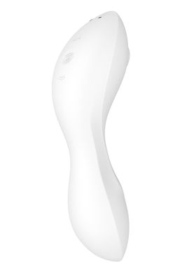 Вакуумний смарт-стимулятор із вібрацією Satisfyer Curvy Trinity 5 (White), керування зі смартфона