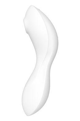 Вакуумный смарт-стимулятор с вибрацией Satisfyer Curvy Trinity 5 (White), управление со смартфона