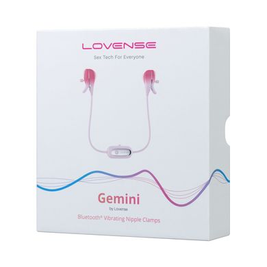 Смарт-вибратор для груди Lovense Gemini, регулировка сжатия соска, можно носить