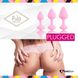 Набір силіконових анальних пробок FeelzToys - Bibi Butt Plug Set 3 pcs Pink