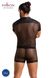 Комплект сетчатого мужского белья Passion 052 Set Michael S/M Black, рубашка, боксеры, заклепки