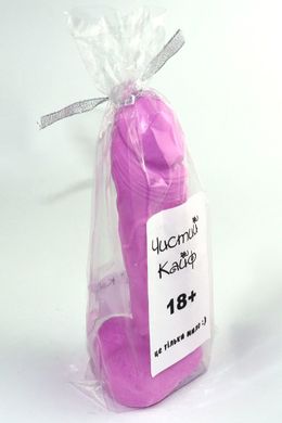 Крафтовое мыло-член с присоской Чистый Кайф Violet size L натуральное